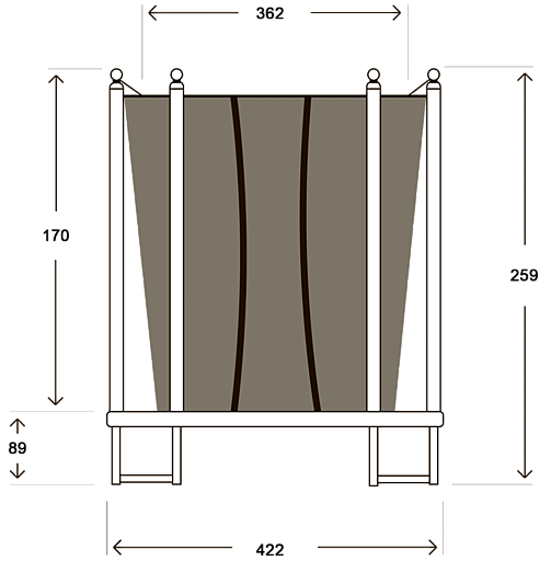 Батут Hasttings Classic Green (4,26 м)