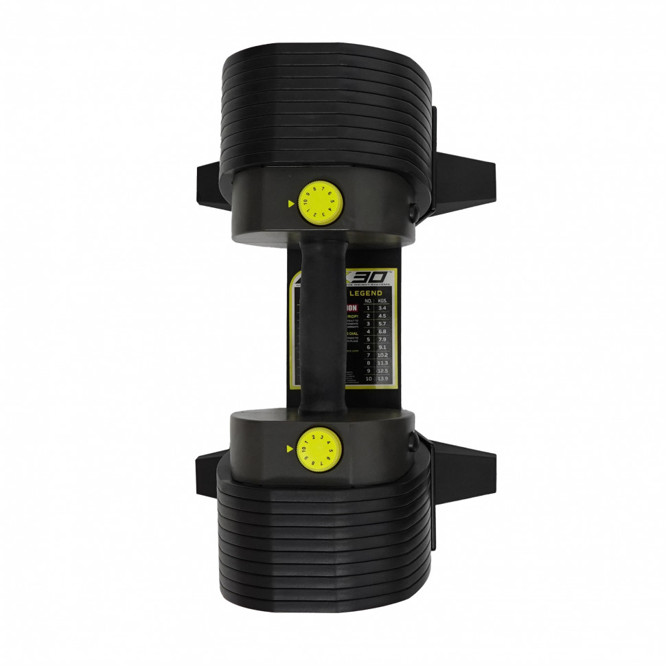 Гантель регулируемая First Degree Fitness MX Select MX30, вес 3.4-13.9 кг, 1 шт
