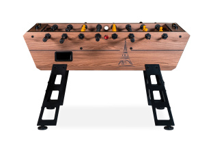 Игровой стол - футбол "Eiffel" (151х75,5х90см) коричнево-черный